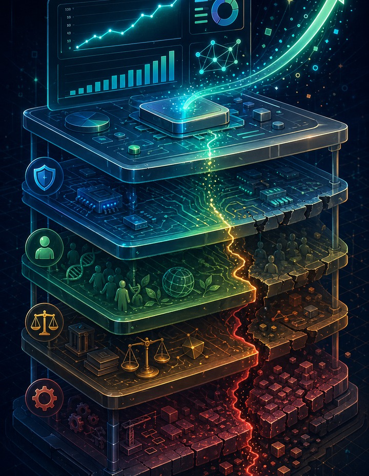 Preview cover page for the invisible divergence and layered alignment dynamics paper.